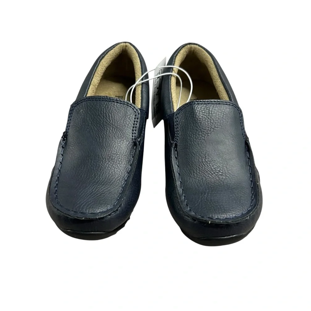 NEW The Children’s Place Sz 12 Boys Navy Blue Slip-On Loafer Dress Shoes
